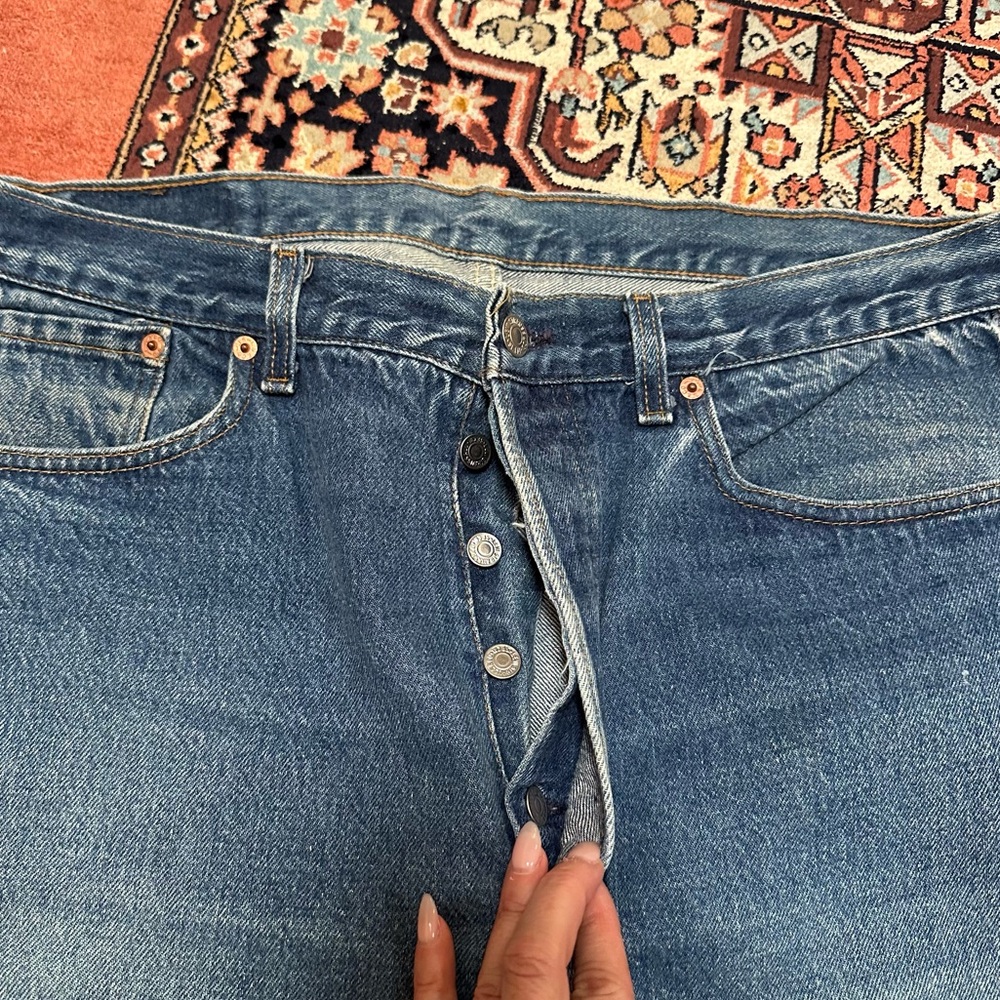 VINTAGE LEVIS 501 • USA • 36/27 Men’s Unisex Hemmed - Picture 9 of 10